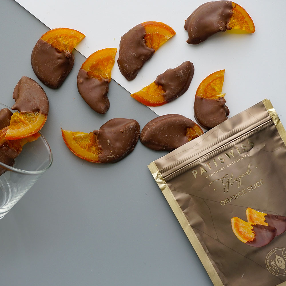 パティスイス スライスオレンジミルクチョコレート掛け 80g
