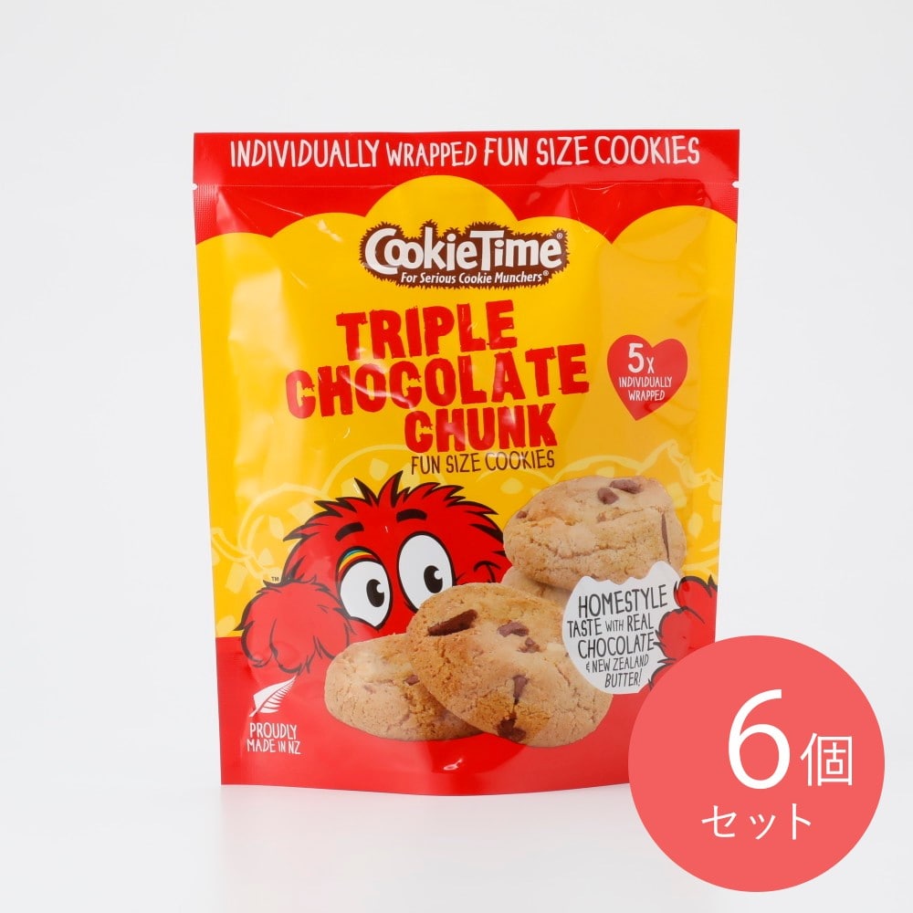 クッキータイム 5パウチトリプルチョコクッキーパッ100g×6個