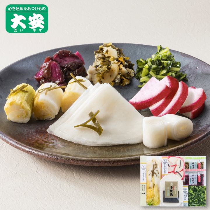 大安　京都名産・千枚漬と京漬物セット 直FF-35　６点入