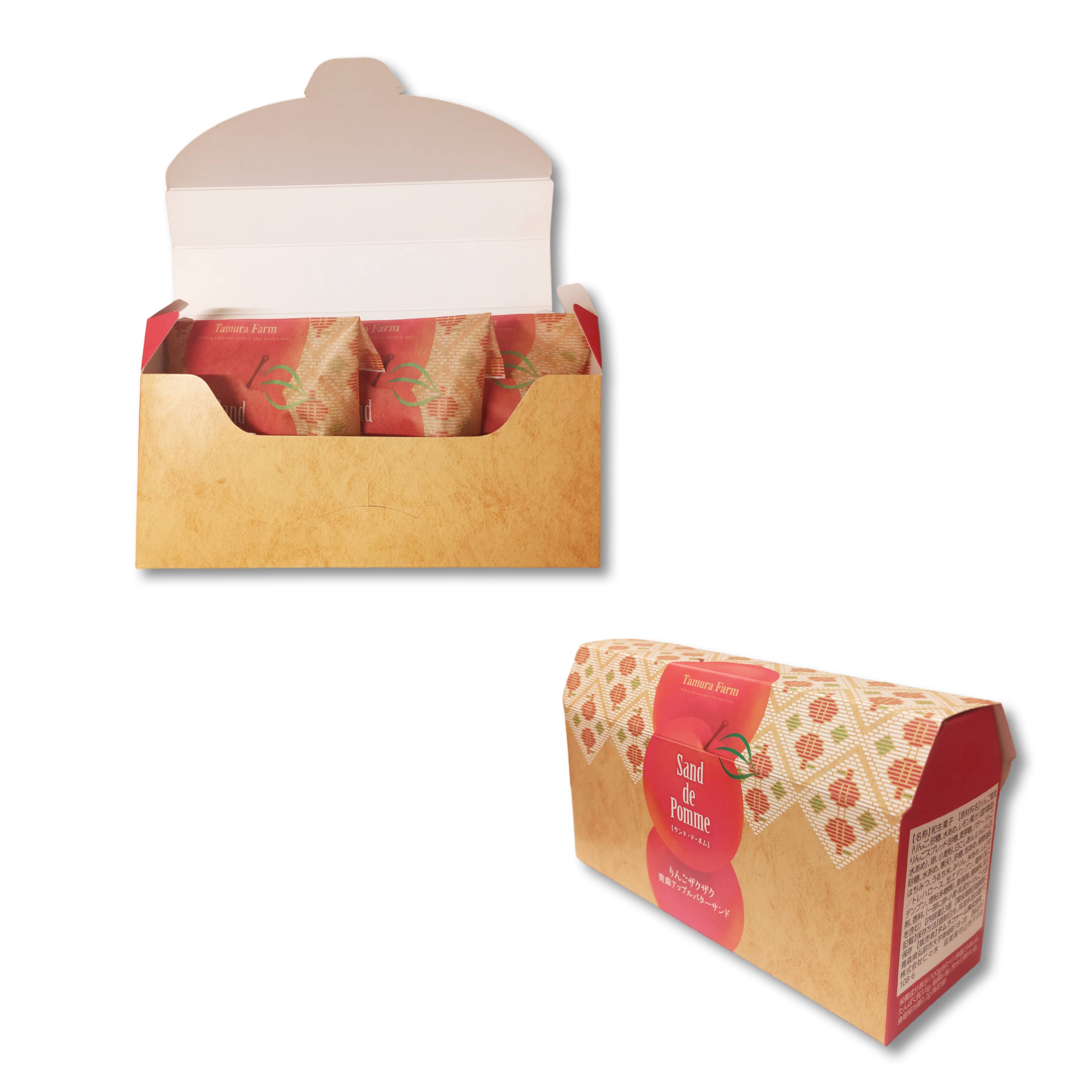 青森アップルバターサンドどら焼き3個入りSand de Pomme〔タムラファーム株式会社〕 宅配 3個入り