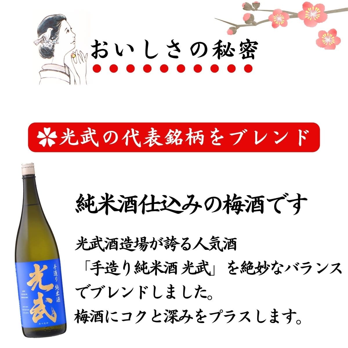 光武 癒しの梅酒 720ml (梅果肉入り)日本酒ブレンド 国産梅使用 佐賀 「光武酒造場」 リキュール 宅配 720ml
