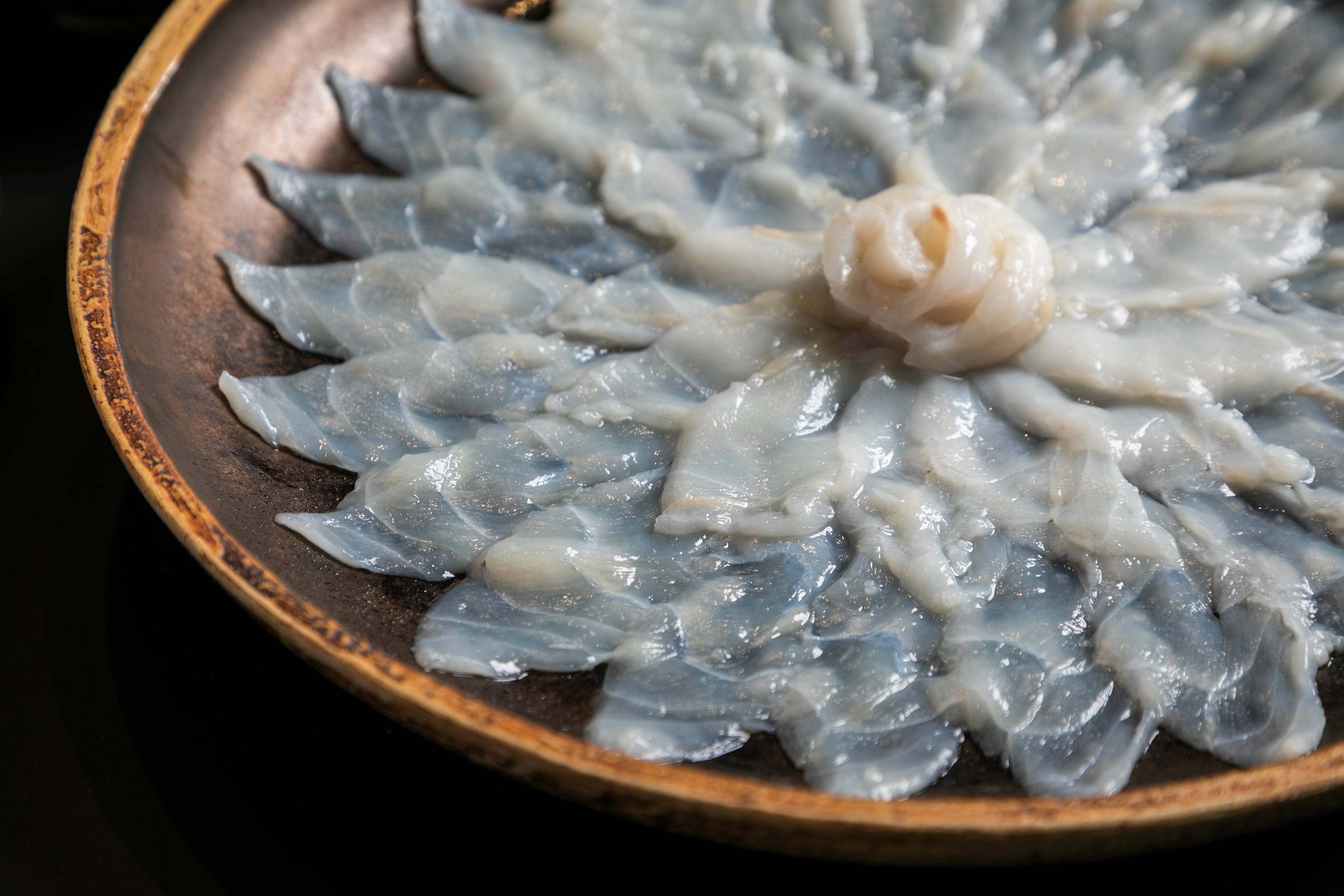 とらふぐのてっさ&ひらめの薄造り(大皿)「株式会社FUKUNOTANE」 宅配 1皿