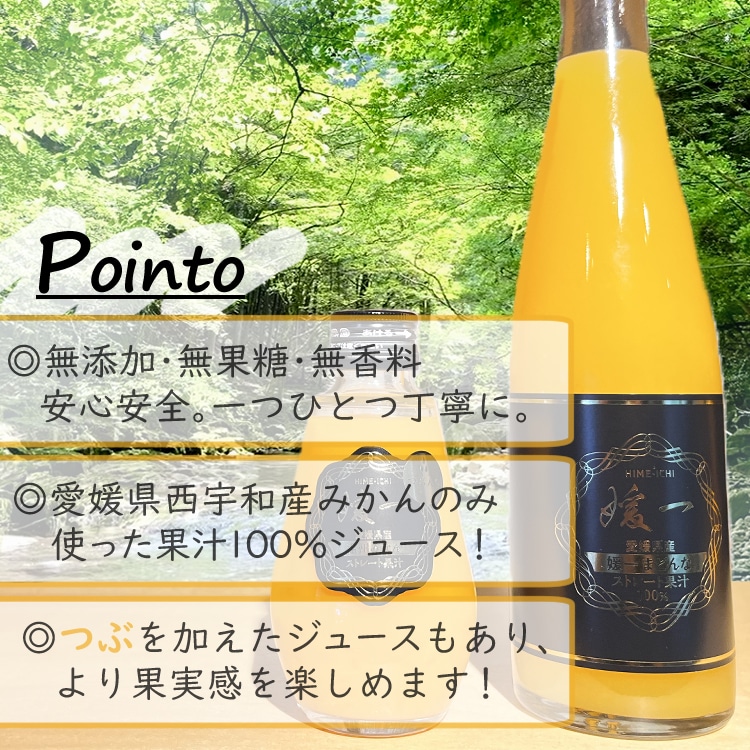 媛一ジュース小瓶(160ml)x20本_つぶ入り(温州みかん) 愛媛いっぱいの至福!「小林果園」 宅配 つぶ入り(温州みかん)x20本