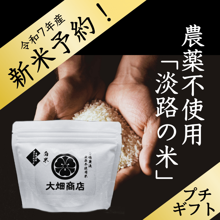 【プチギフト】10個入り 新米 白米2合| 自然栽培 農薬不使用「淡路の米」大畑商店 宅配