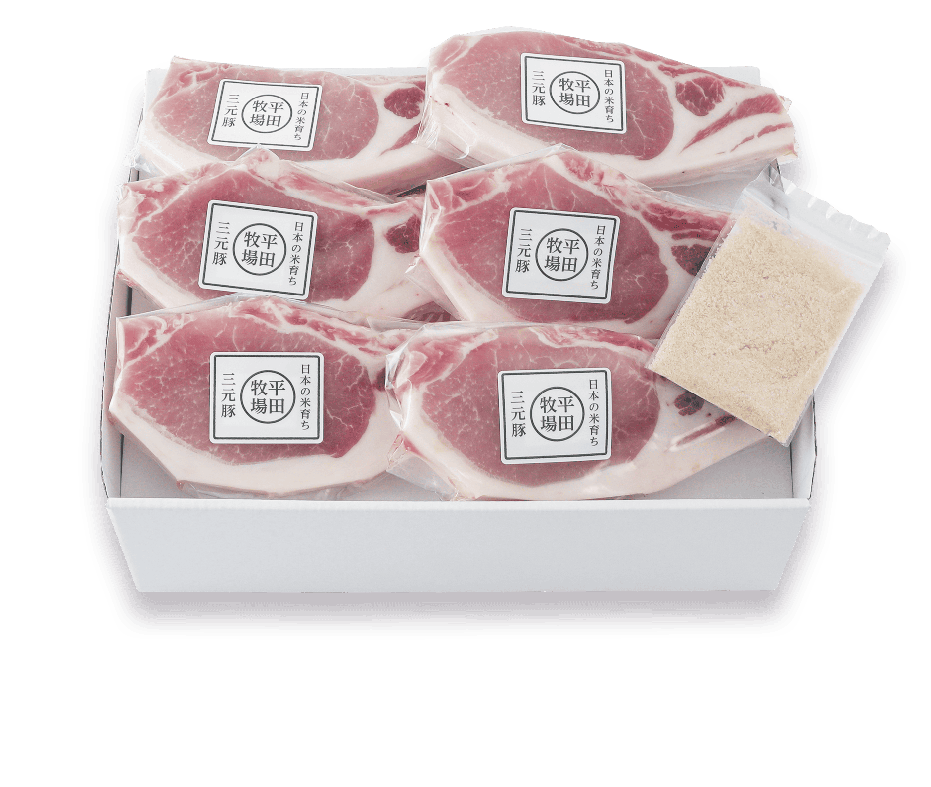 日本の米育ち三元豚 ロースステーキギフトJOH-S06 6枚入 700g「株式会社平田牧場」マイル 送料無料 宅配