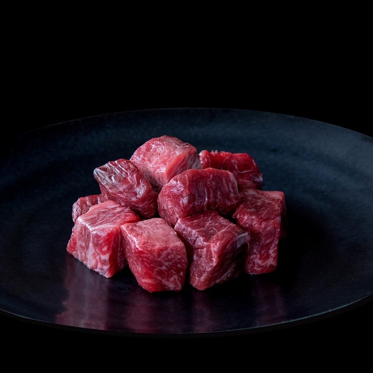 サーロインサイコロステーキ160g　80g×2 宮崎県産八崎牛 熟成の極み！「鏡山牧場」