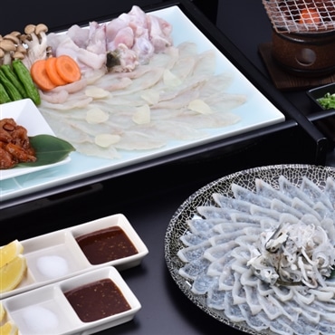 焼きふぐコース(冷凍) 〔化粧箱入〕レシピ付き！- 山口ふぐ本舗きらく クリスマスやお正月の特別な日に「有限会社きらく」　産直お取り寄せ