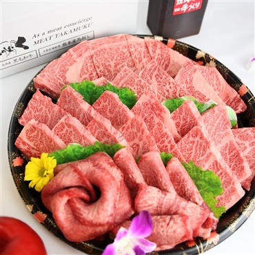 黒毛和牛 焼肉セット3種盛り！黒毛和牛A4ランク以上 合計840gでお届け！「肉のたかむく」産直 産地直送 2025 肉 牛肉 和牛 マイル