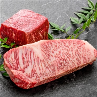 米沢牛塊(かい)ステーキ〔ロース塊ステーキ500g、モモ塊ステーキ450g〕「米沢牛黄木」創業100年の米沢牛の老舗が秘伝の目利きで厳選！米沢牛の塊肉！産直 産地直送 2025 肉 牛肉 和牛　マイル　送料無料