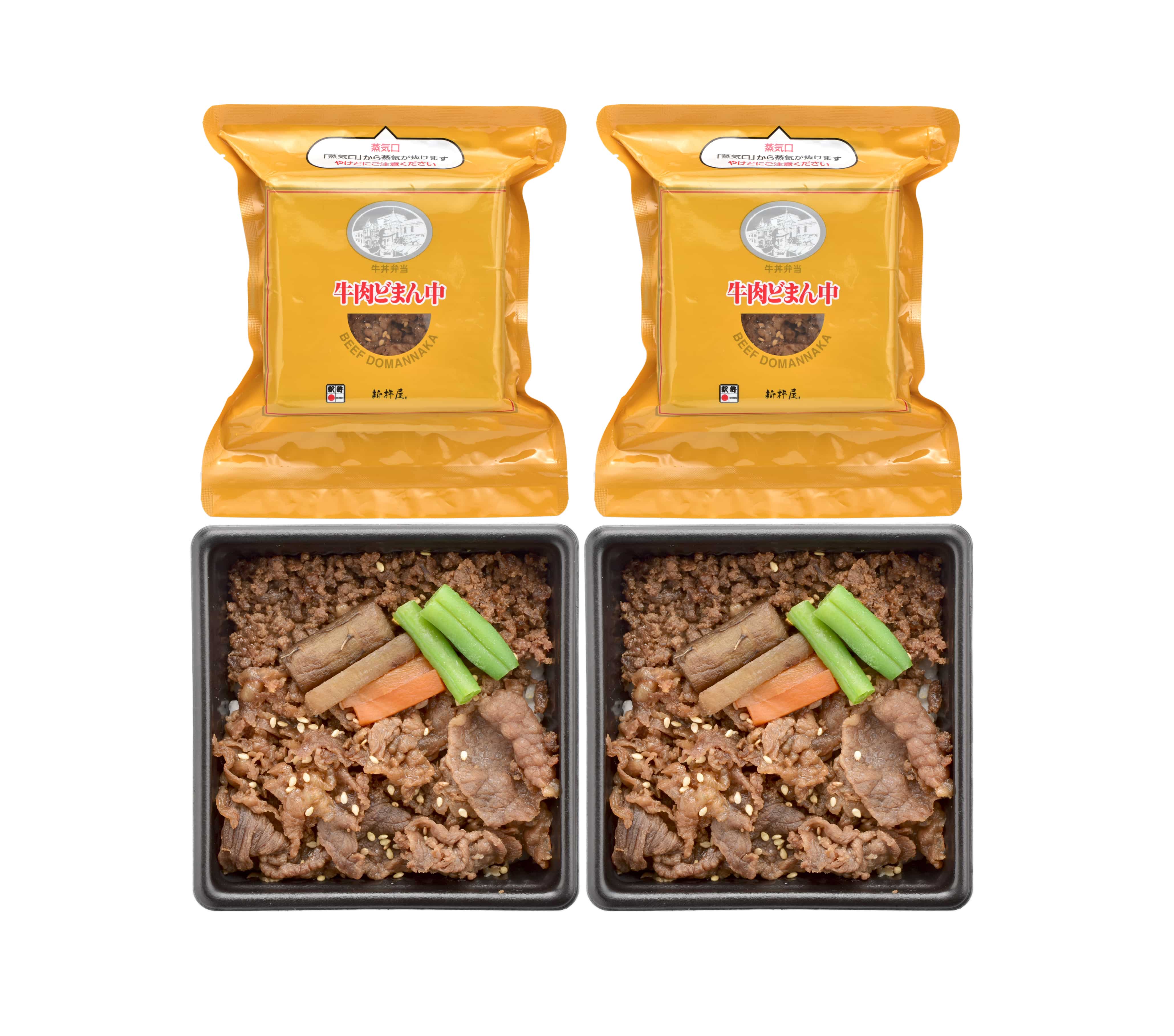 ＜新杵屋×米沢牛黄木＞牛肉どまん中　一膳ご飯　160g×4　大人気の駅弁が米沢牛黄木の一膳ご飯シリーズに仲間入り！「米沢牛黄木」