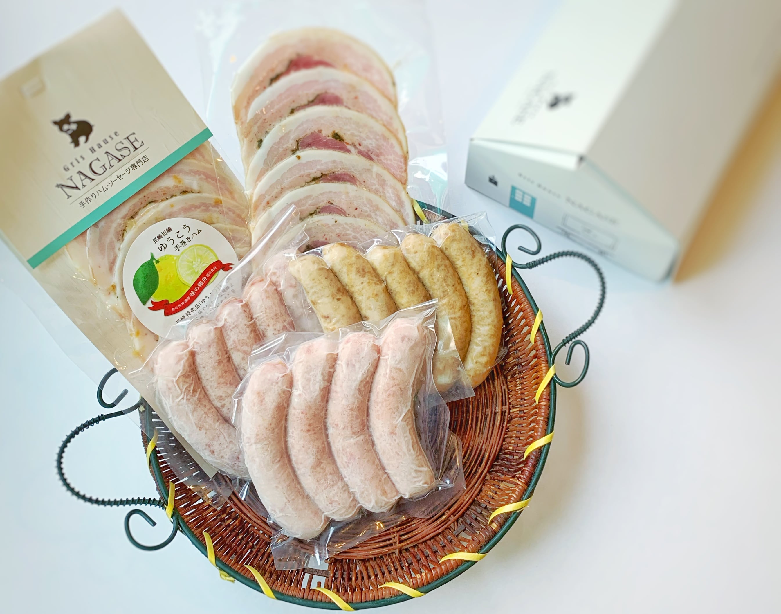 長崎伝統柑橘【ゆうこう】手巻きハム＆ソーセージセット「Gris Hause NAGASE」