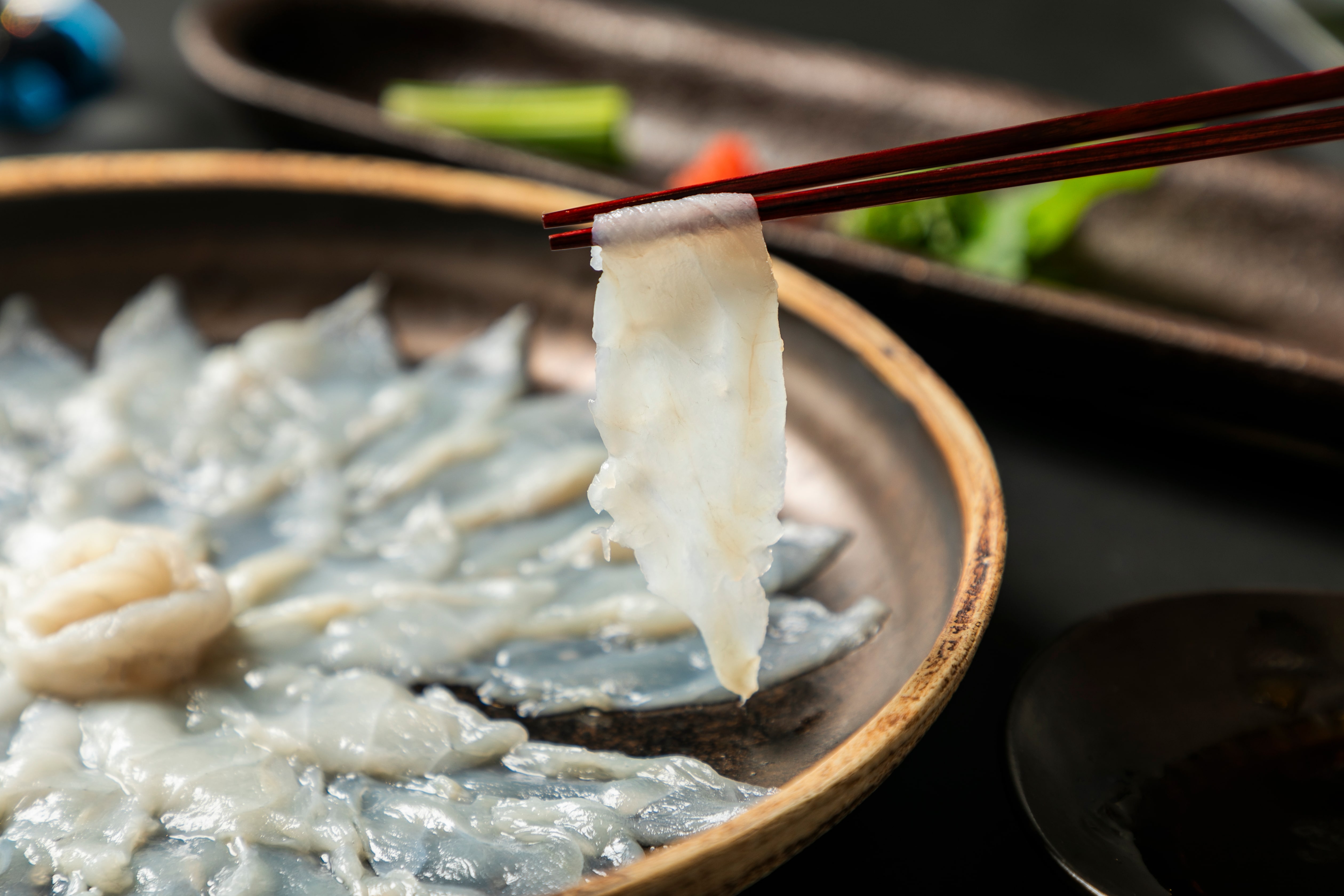 とらふぐのてっさ（小皿）「株式会社FUKUNOTANE」