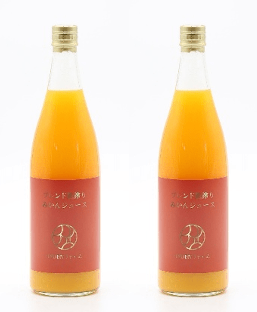 粗搾りワイルドブレンド　ストレートみかんジュース　2本セット〔INDENファーム株式会社〕