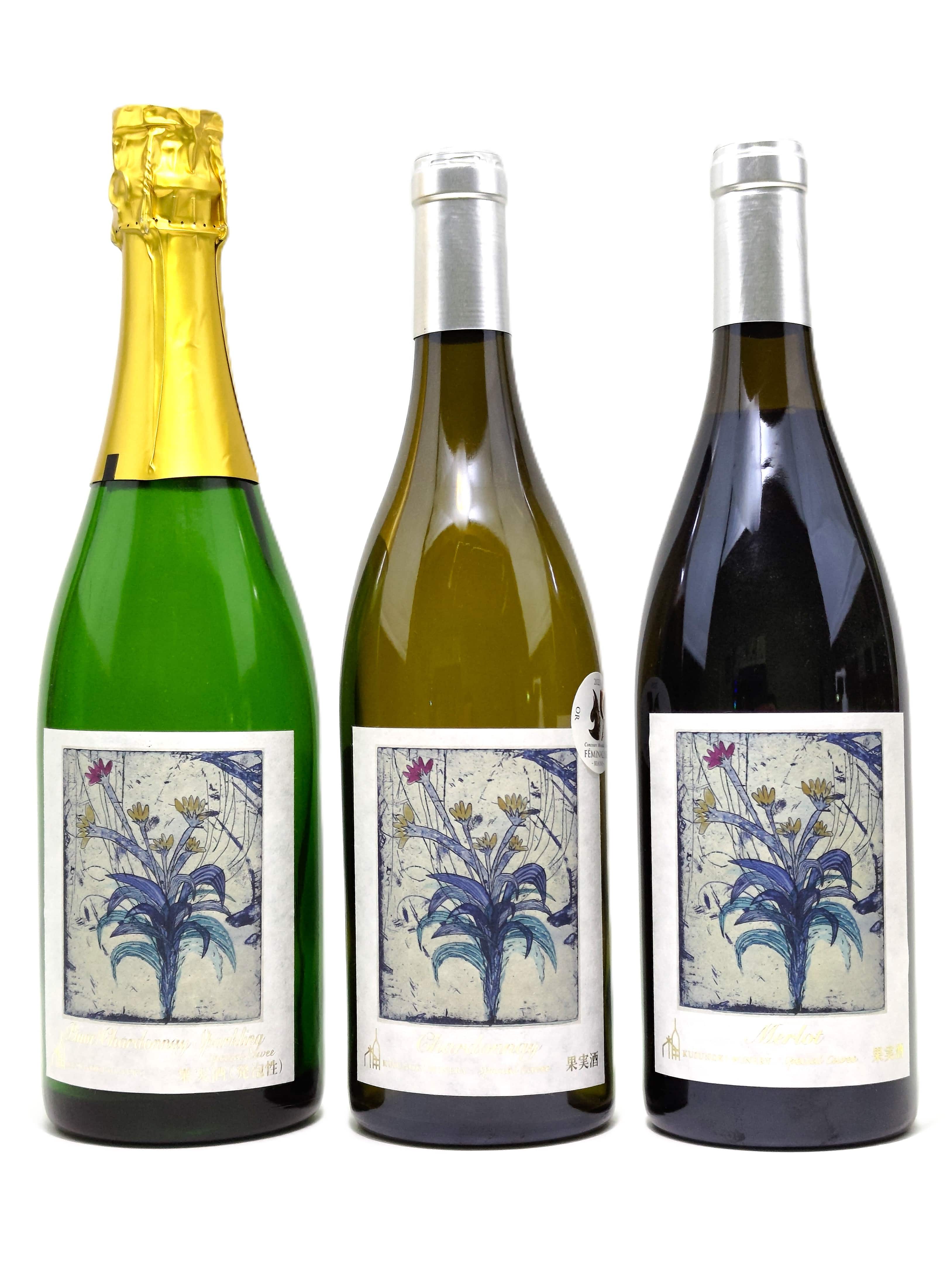 JAL限定セット！スペシャルキュヴェ泡白赤3本セット「楠わいなりー」