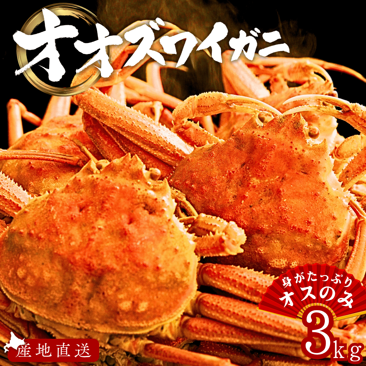 北海道産オオズワイガニ3kg[オーロラ水産]