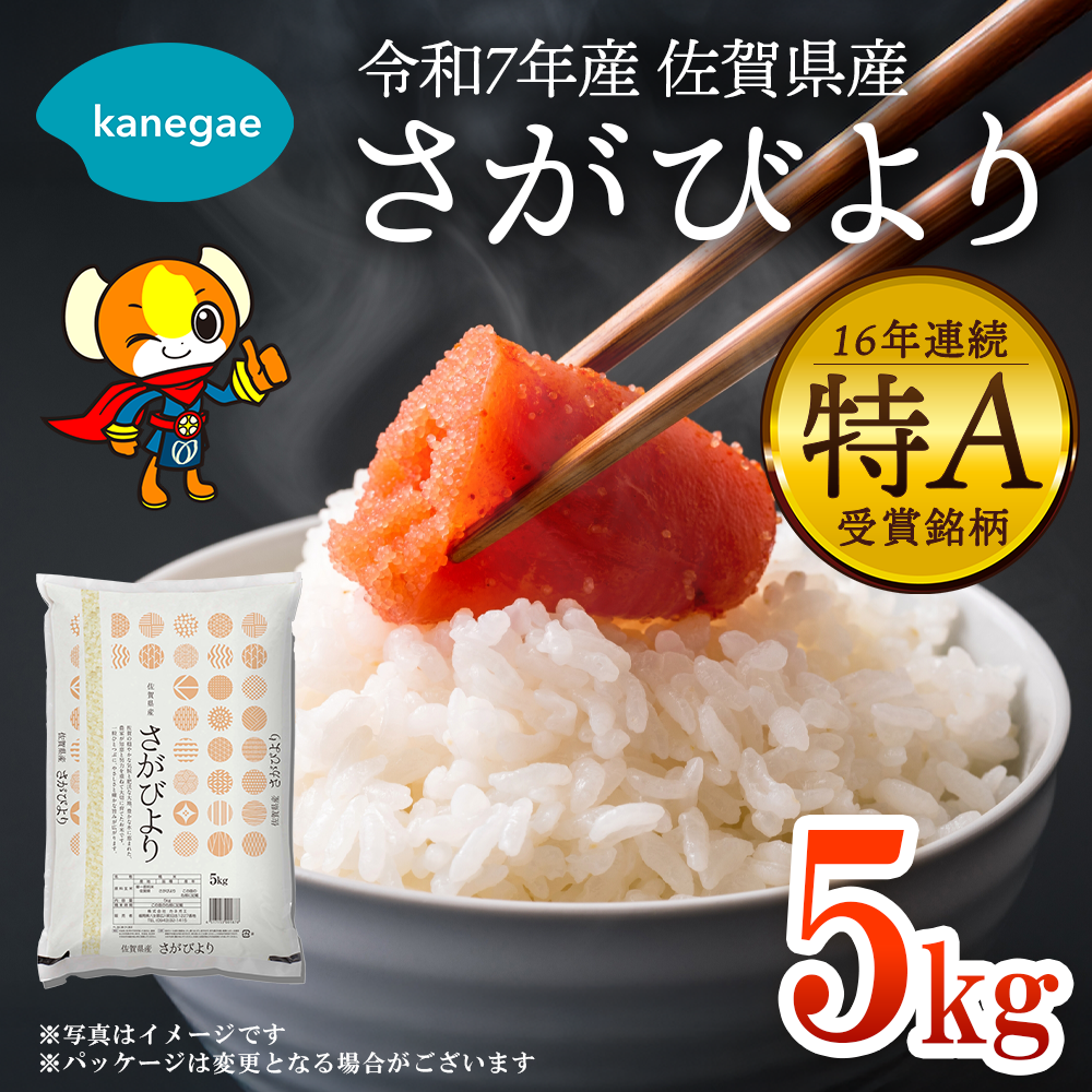 R7年産｜さがびより5kg 15年連続特A獲得 精米したて！送料無料［株式会社カネガエ］