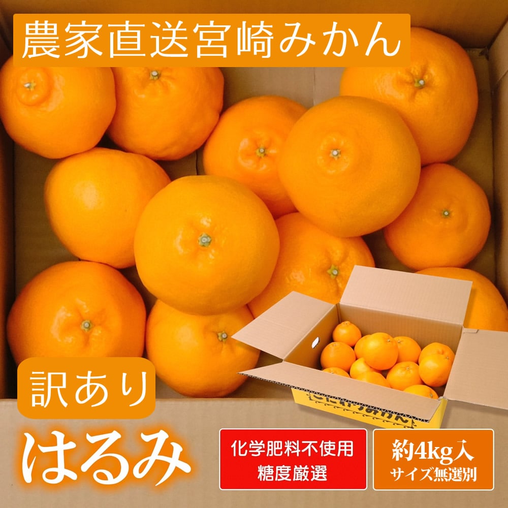 宮崎県産 はるみ 無選別 約4kg[株式会社グリーンフィールドアグリジャパン]