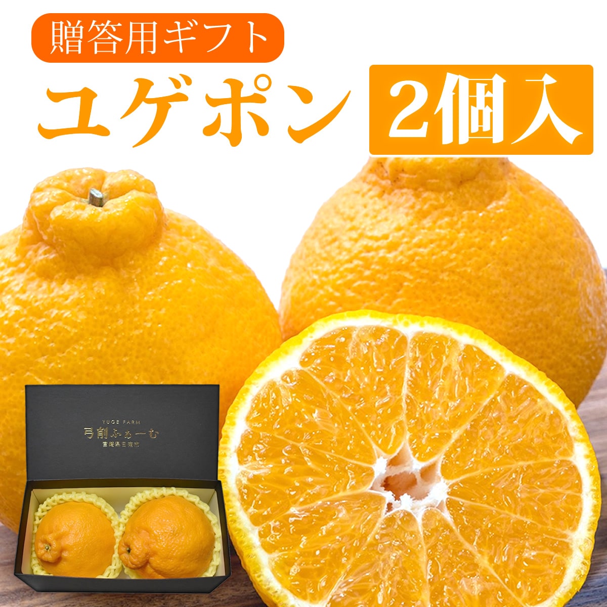 宮崎県産 ユゲポン 贈答用 中玉2個[株式会社グリーンフィールドアグリジャパン]