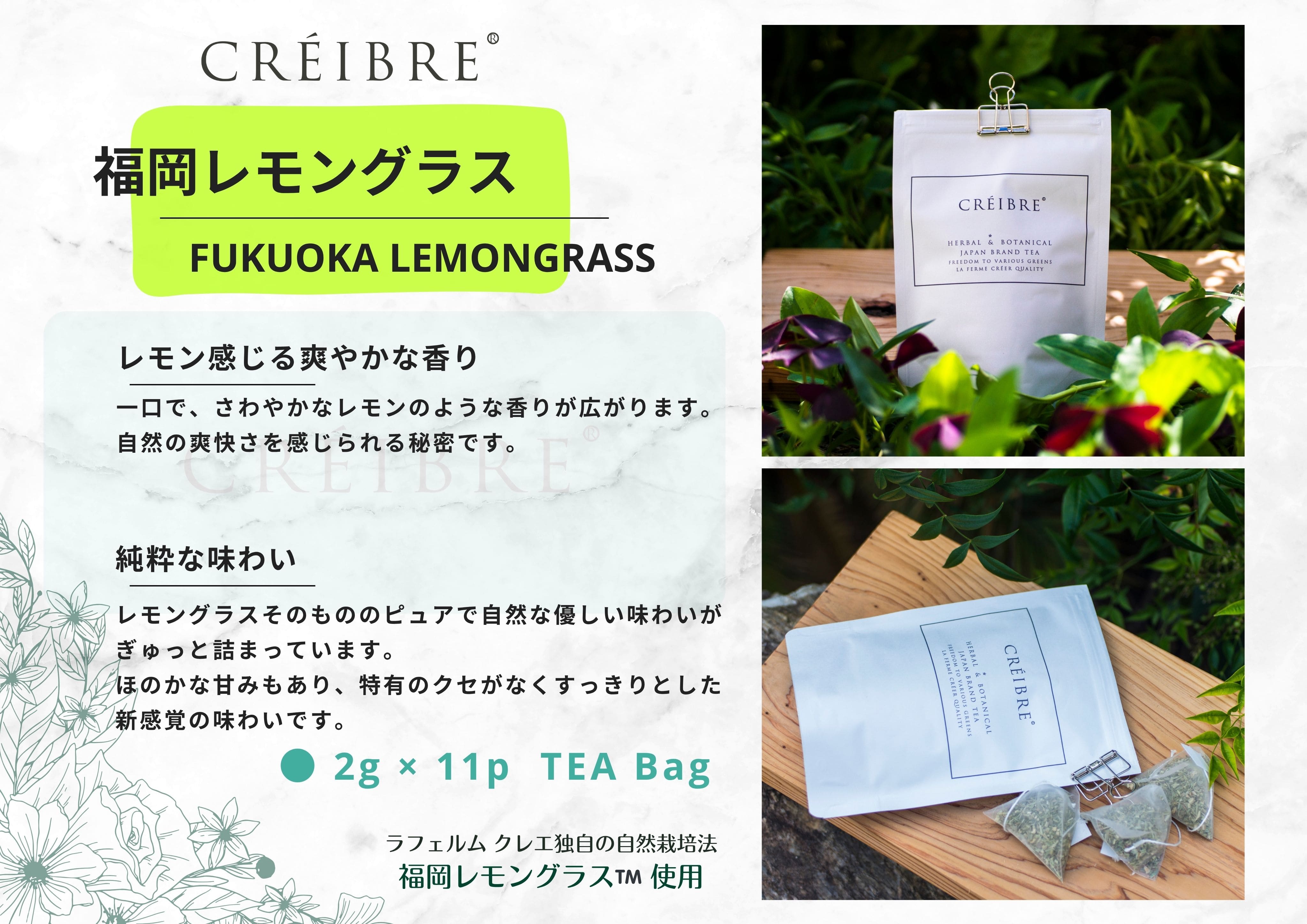 CREIBRE 福岡レモングラス -fukuoka lemongrass- ハーバル&ボタニカル ティーバッグ 11p入 [株式会社フォルク]