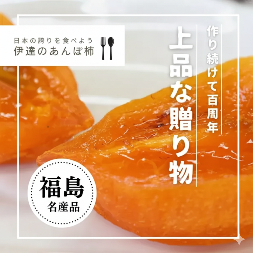 【シャーベットのままでも美味しい♪】伊達の冷凍あんぽ柿（蜂屋柿）3P入り（690ｇ）｜JAふくしま未来［株式会社農協観光］