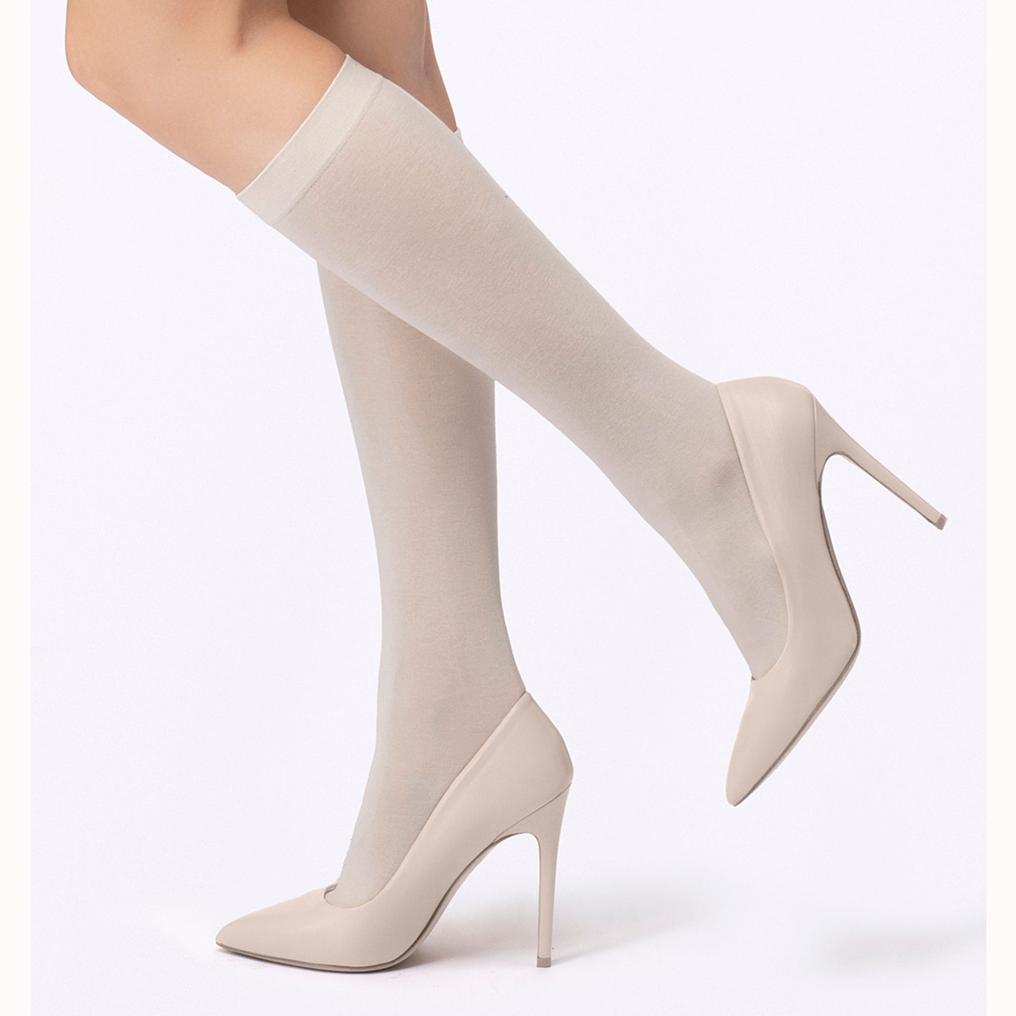 オーガニックコットンハイソックス グレー フリーサイズ(約:22.5-24.5㎝)