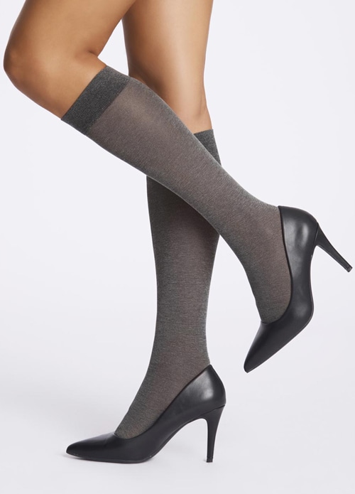 保温性・通気性・吸湿性に優れたコットン混ハイソックス ベージュ BEIGE フリーサイズ(約:22.5-25.0㎝)