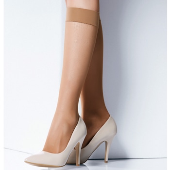 イタリア製 美脚ネットハイソックス