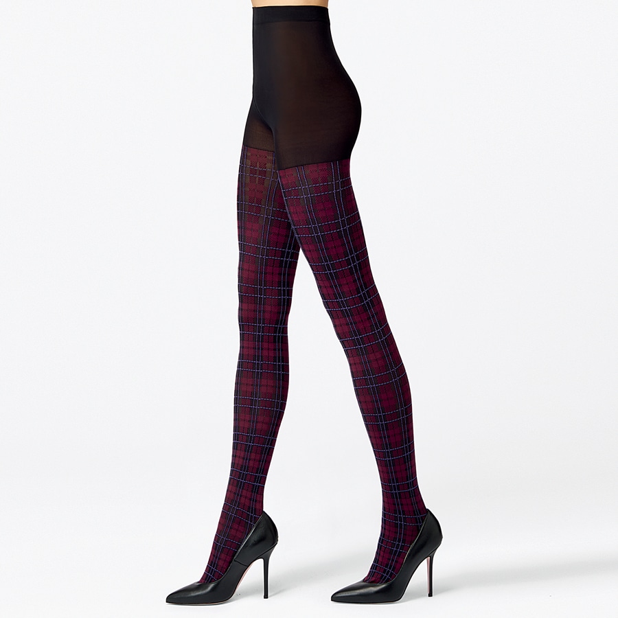 タータンチェック柄タイツ