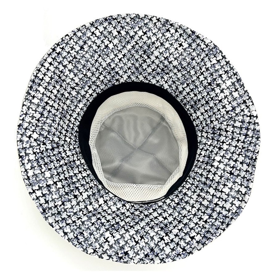 コットン混の軽やか遮光・遮熱ハット〔ブラック〕 ブラック