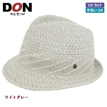 ＜DON＞美濃和紙使いの中折れハット〔Ｌサイズ／ライトグレー〕