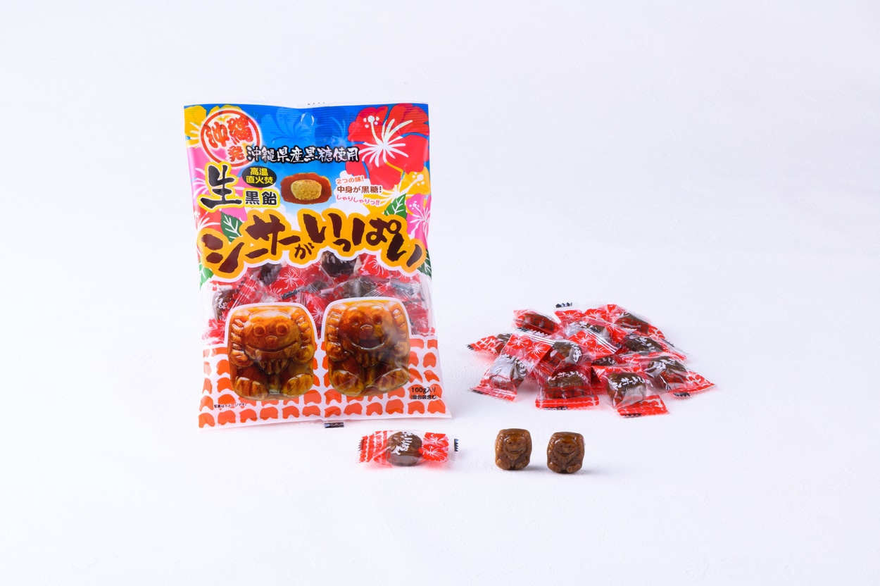 生黒飴 シーサーがいっぱい