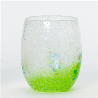 泡花見グラス　緑色