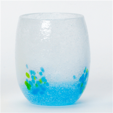 泡花見グラス　水色