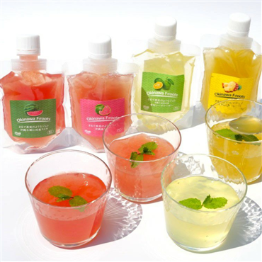 まるで果実のようなジュレ130g×８個セット（大宜味産青切りシークヮーサー　沖縄東村産パイン　沖縄産グアバ　沖縄県今帰仁産スイカ）（送料無料）