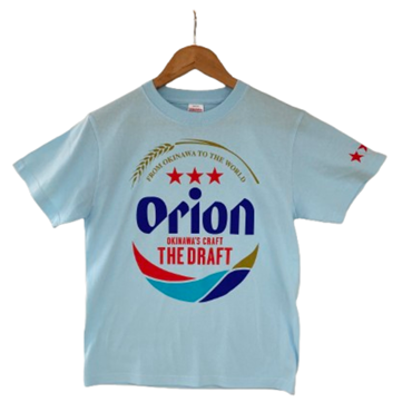 オリオンビールTシャツ　ドラフトロゴ　XL　ライトブルー