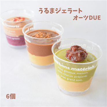 うるまジェラート　オーツミルクDue（デュ―エ）6個セット（いちご＆ブルーベリー　コーヒー＆黒糖ココア　抹茶＆紅茶）（送料無料）