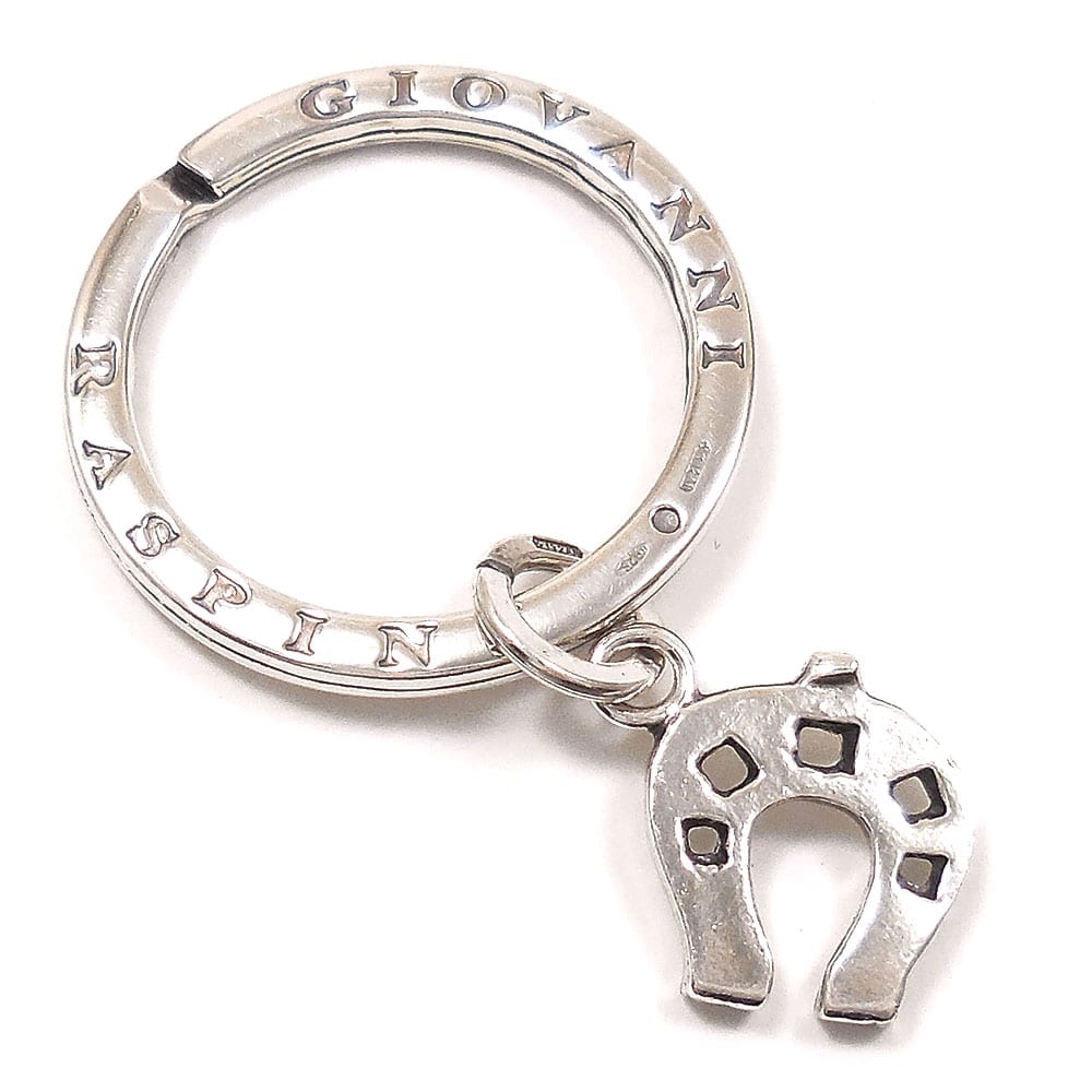 GIOVANNI RASPINI ジョバンニ・ラスピーニ キーリング キーホルダー 馬蹄 小 シルバー925 いぶし銀