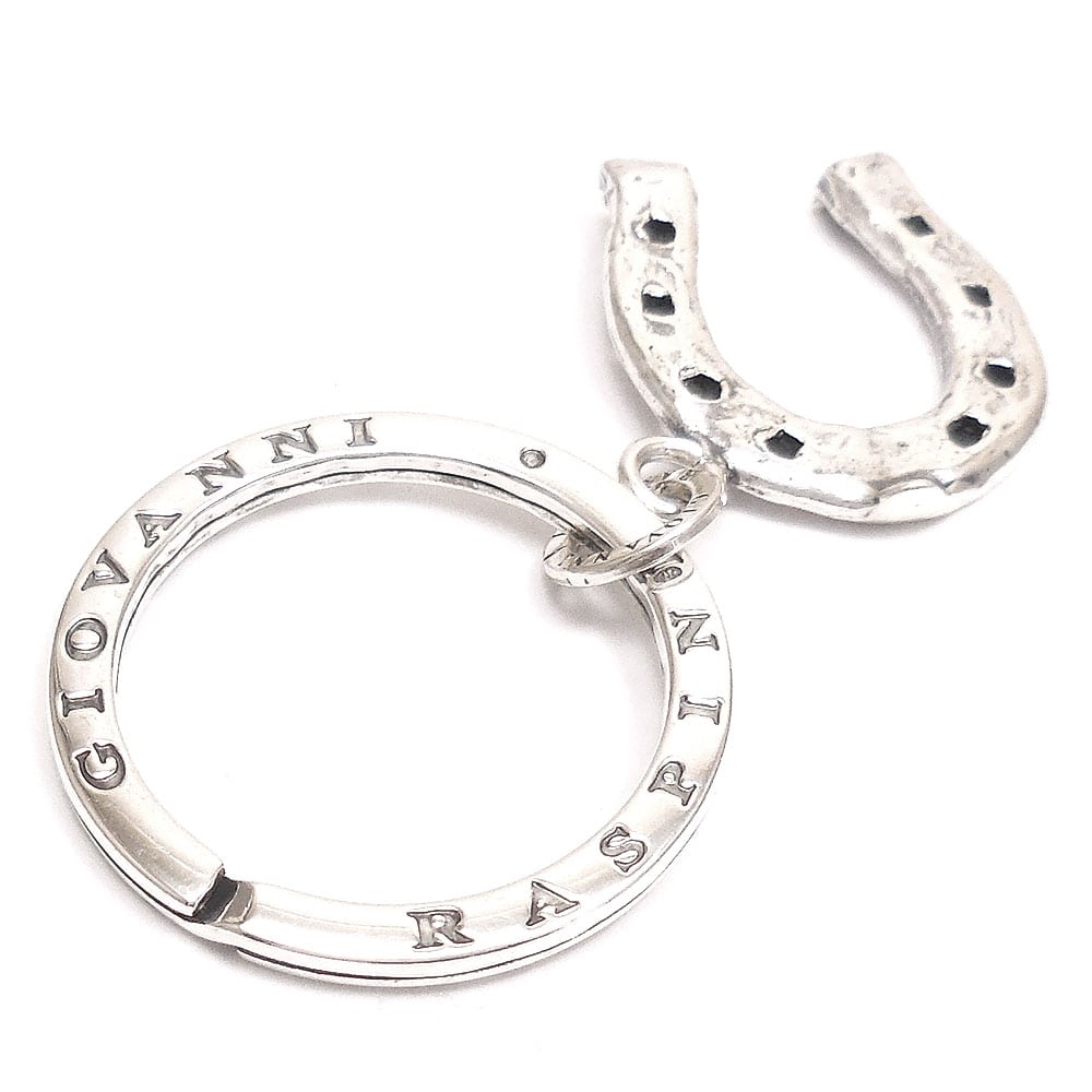 GIOVANNI RASPINI ジョバンニ・ラスピーニ キーリング キーホルダー 馬蹄 大 シルバー925 いぶし銀