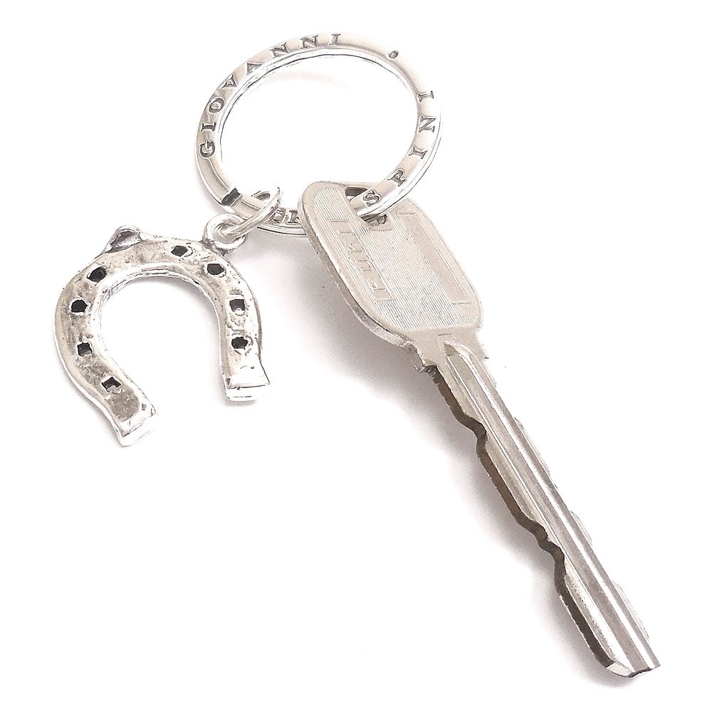 GIOVANNI RASPINI ジョバンニ・ラスピーニ キーリング キーホルダー 馬蹄 大 シルバー925 いぶし銀