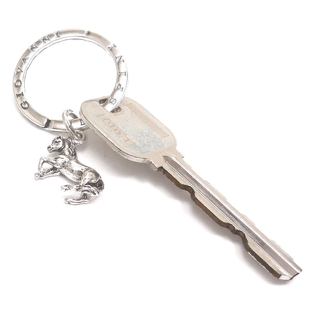 GIOVANNI RASPINI ジョバンニ・ラスピーニ キーリング キーホルダー 馬 シルバー925 いぶし銀