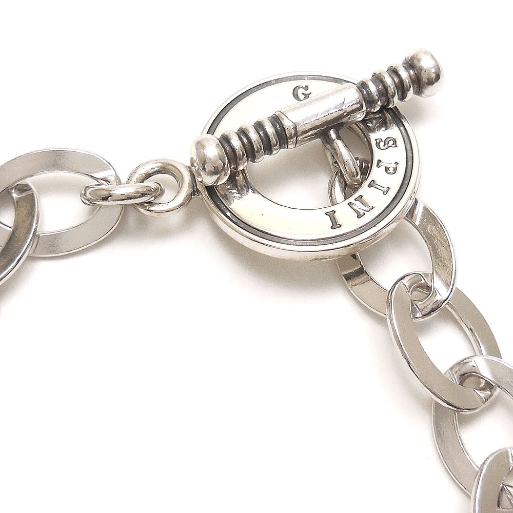 GIOVANNI RASPINI ジョバンニ・ラスピーニ ブレスレット 古代ローマコインチャーム マンテル Tバー トグルクラスプ シルバー925 いぶし銀