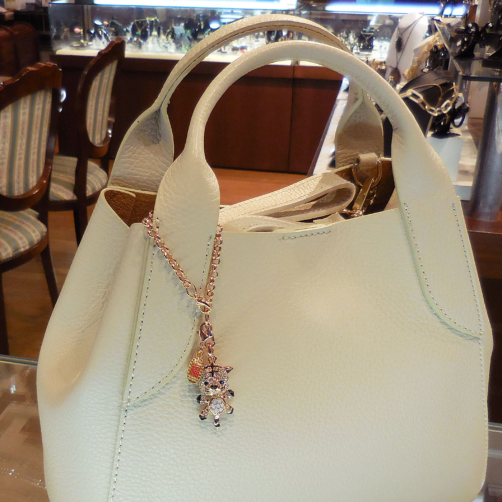 entiere アンティエーレ キラキラ チャーム バッグチャーム 虎 寅 トラ ピンクゴールドカラー ピンクゴールドカラー