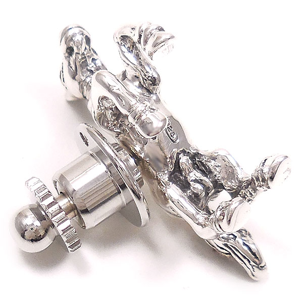 SATURNO サツルノ ピンブローチ ラペルピン 馬 シルバー925 イタリア製 メンズ レディース