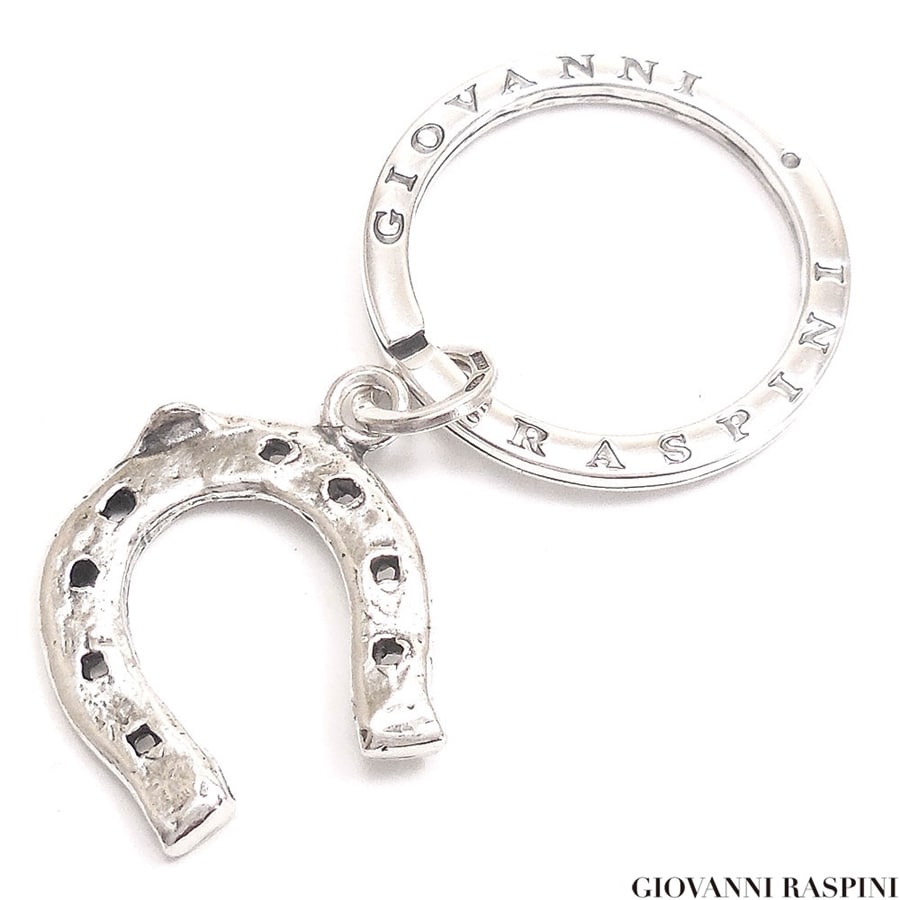 GIOVANNI RASPINI ジョバンニ・ラスピーニ キーリング キーホルダー 馬蹄 大 シルバー925 いぶし銀
