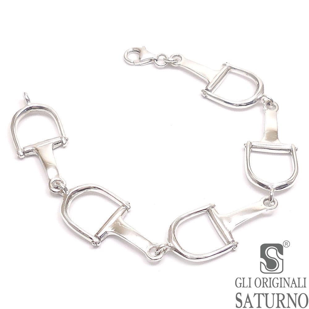 SATURNO サツルノ ブレスレット シルバー925 ハミ・ビットデザイン 20cm レディース メンズ