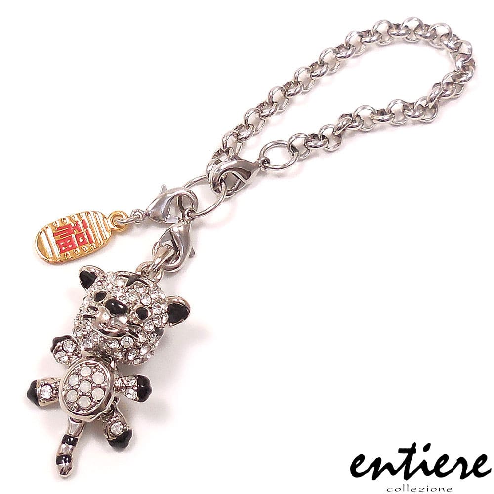 entiere アンティエーレ キラキラ チャーム バッグチャーム 虎 寅 トラ シルバーカラー シルバーカラー