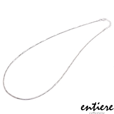 entiere アンティエーレ ネックレス スネークチェーン カット装飾 シルバー925 ロジウムメッキ レディース