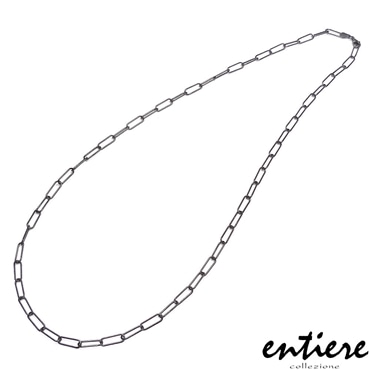 entiere アンティエーレ ネックレス 60cm クリップチェーン シルバー925 ブラックルテニウムメッキ レディース メンズ
