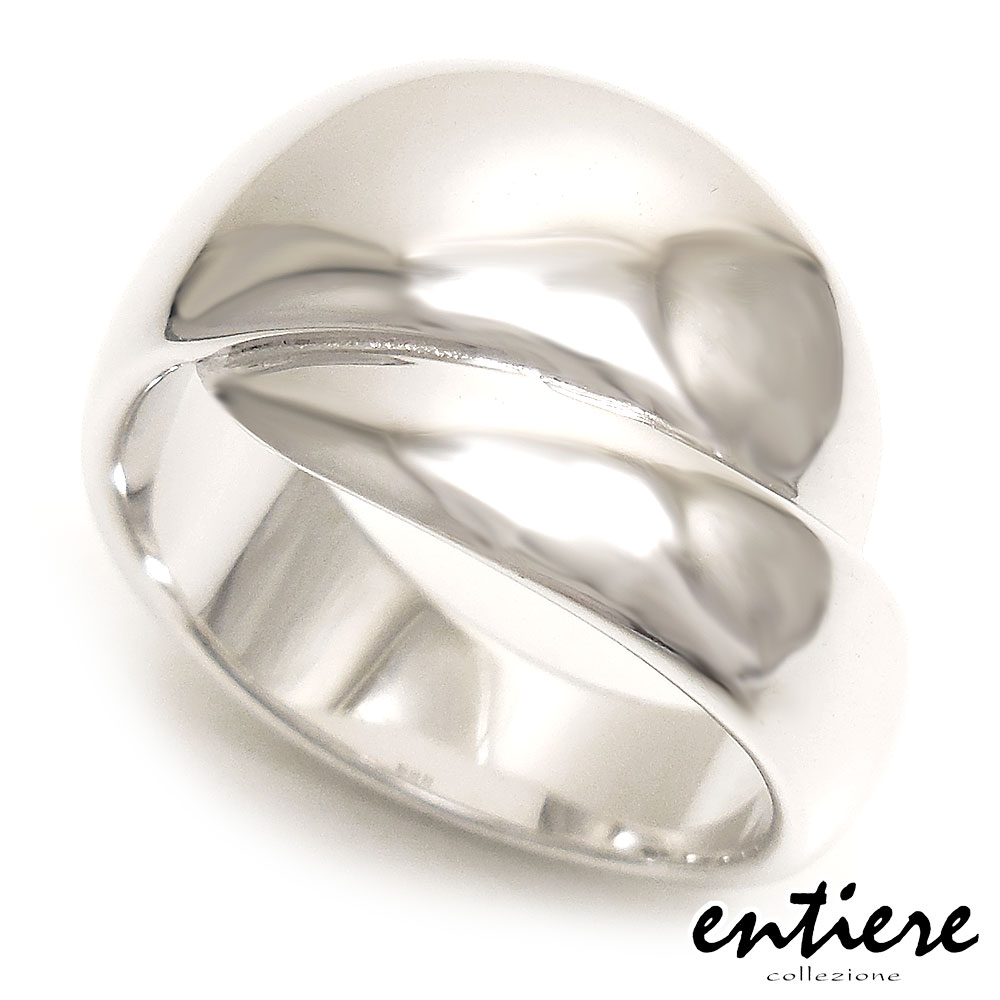entiere アンティエーレ リング レディース アシンメトリーデザイン 13号 シルバー925 ロジウムコーティング