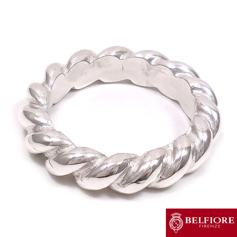 BELFIORE ベルフィオーレ リング 指輪 ツイストデザイン 17.5号 メンズ シルバー925